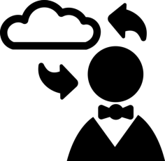 Cloud Exchanging Transference Of Data Engraving Svg Design, Free Vectors File